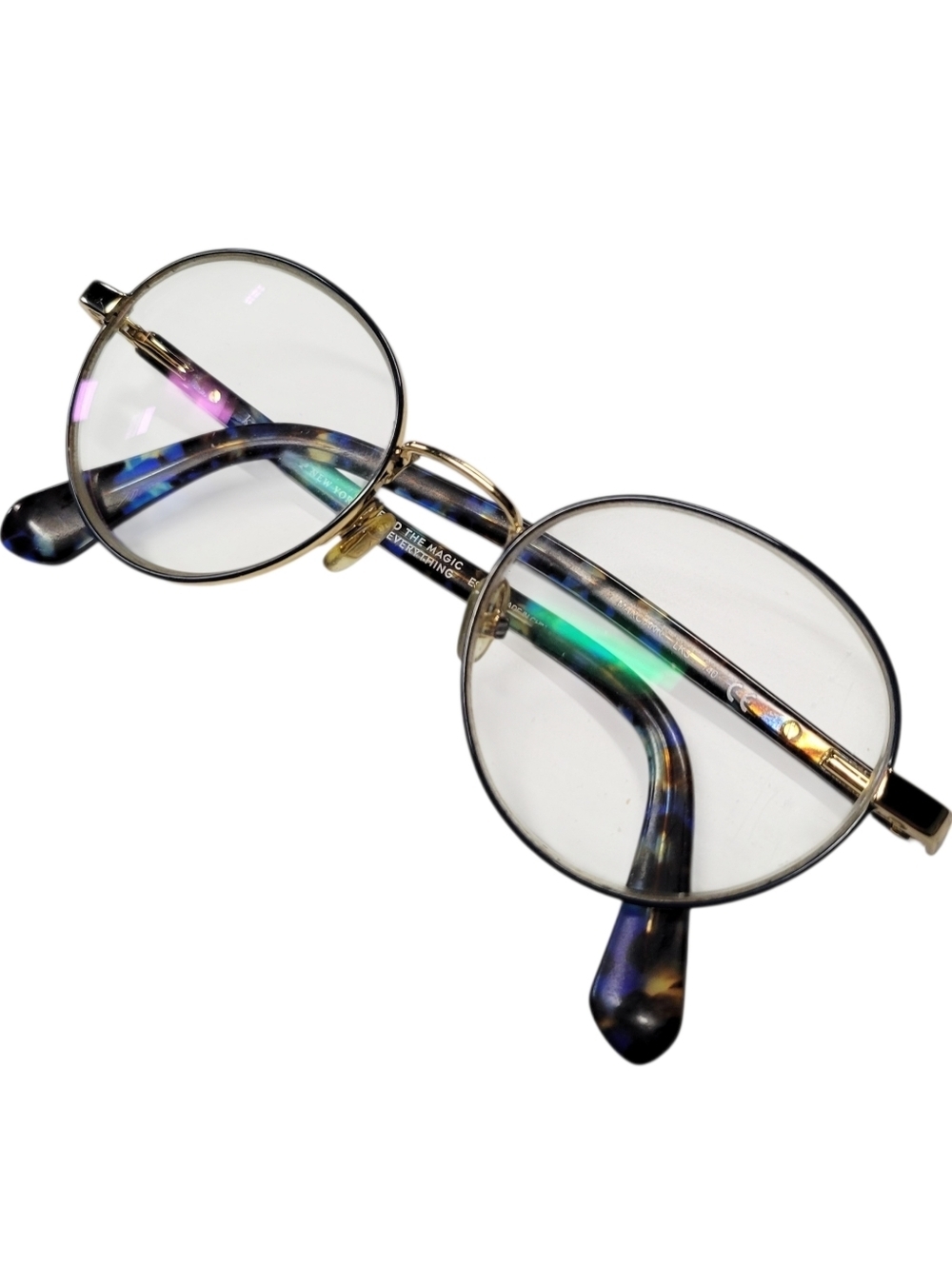 Kate Spade Marciann Eyeglasses Blue Gold Frames